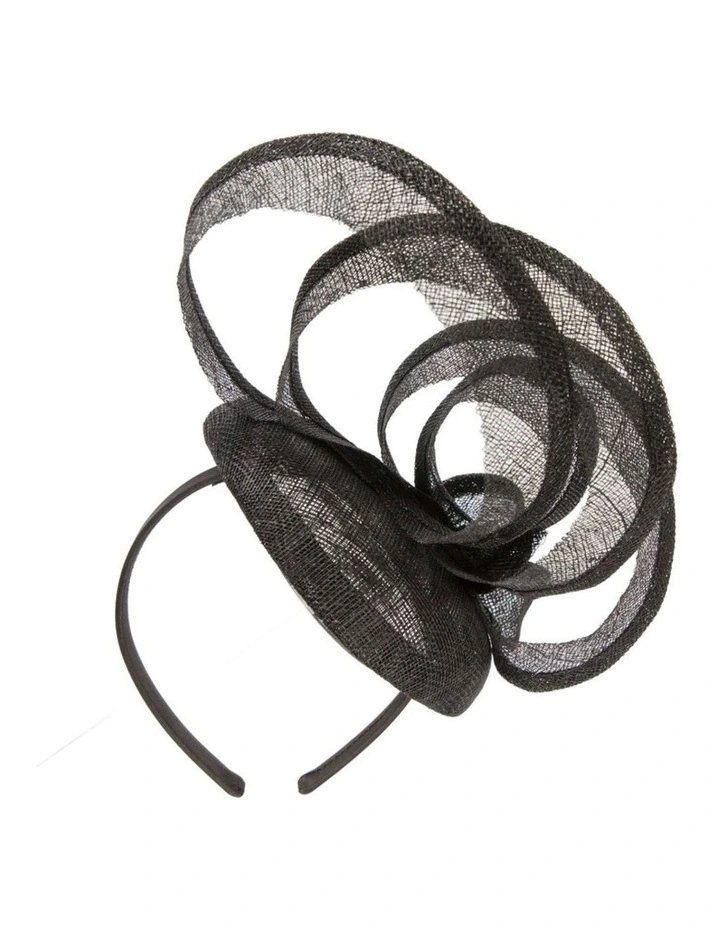 Max Alexander sculpted black sinamay fascinator MA968B image 6