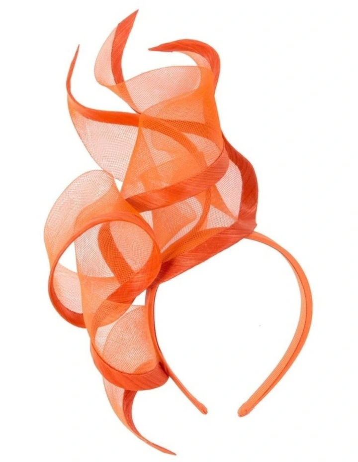 Bespoke orange racing fascinator by Fillies Collection S253OR image 1