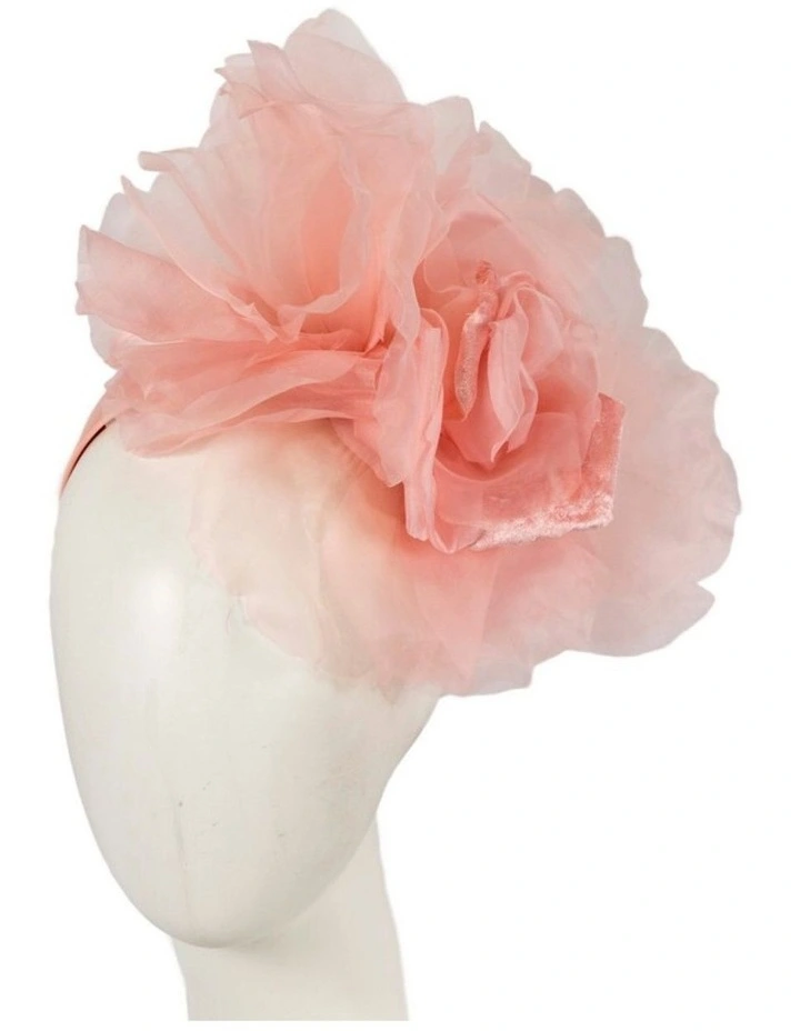 Fillies Collection Large Pink Silk Flower Fascinator S260PI image 2