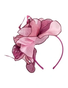 Max Alexander pink and wine organza fascinator MA983PIW