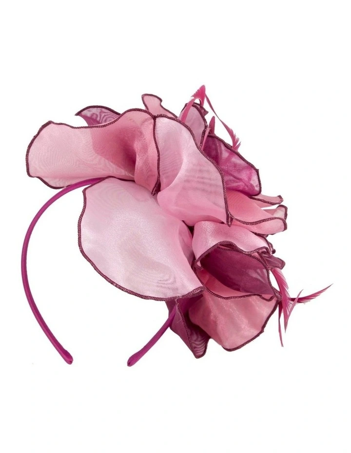 Max Alexander pink and wine organza fascinator MA983PIW image 4