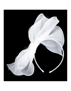 Max Alexander White Organza Bow Fascinator MA984WHT