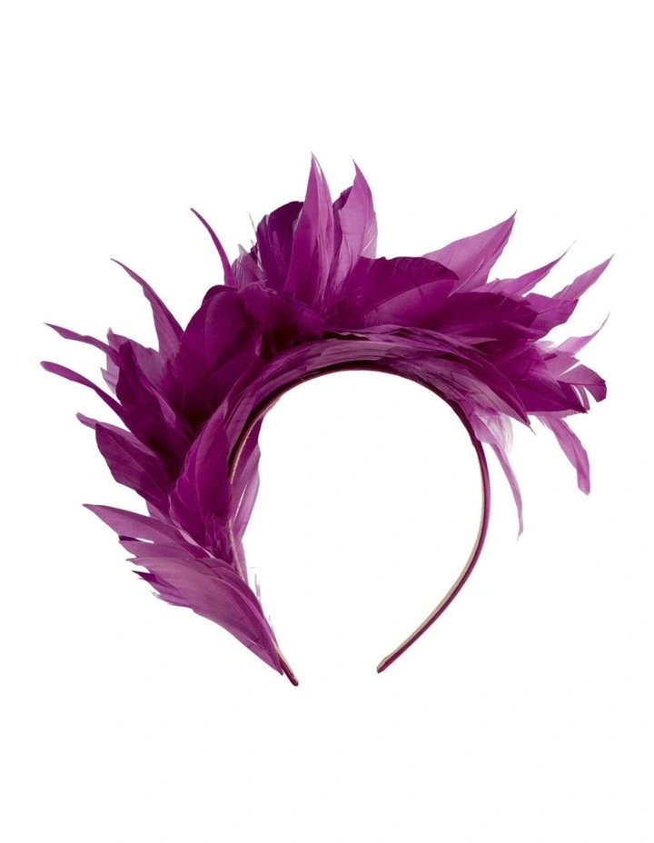Max Alexander Plum Feather Headband - Purple & Violet MA893PL image 1