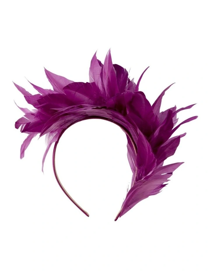 Max Alexander Plum Feather Headband - Purple & Violet MA893PL image 4