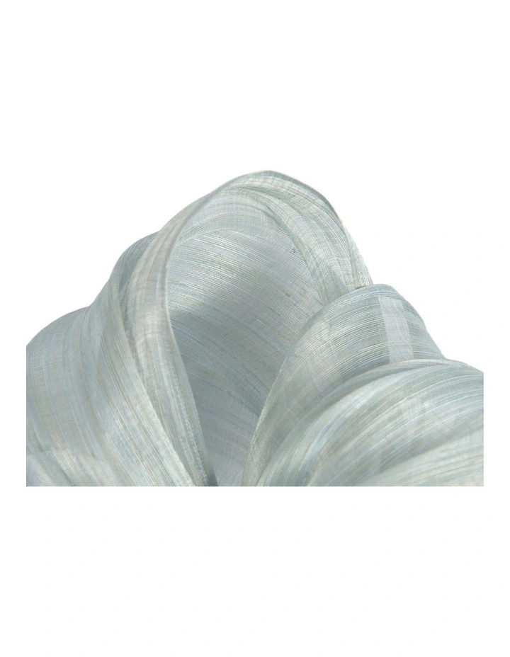 Light Blue Silk Abaca Fascinator with Sculptural Bow by Fillies Collection S347LBL image 3