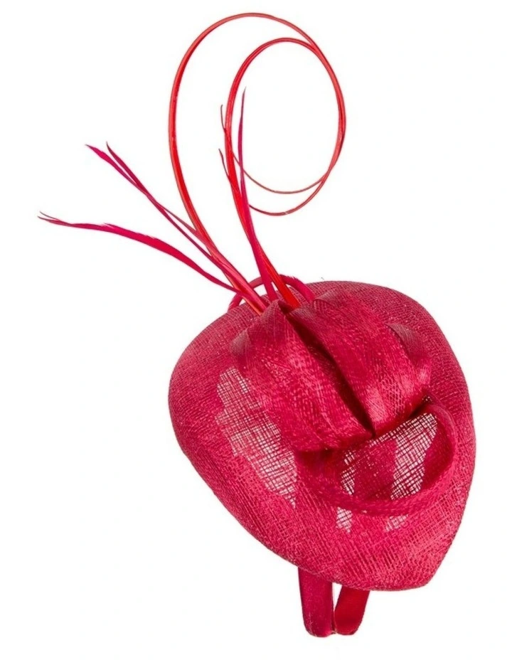 Red sinamay pillbox fascinator by Max Alexander MA936R image 4