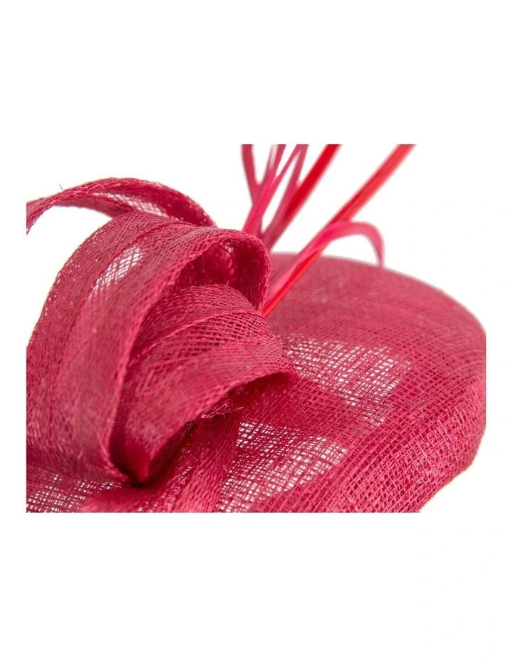 Red sinamay pillbox fascinator by Max Alexander MA936R image 5