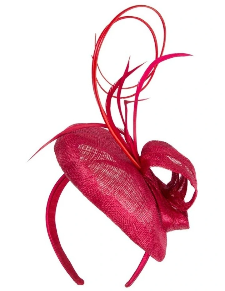 Red sinamay pillbox fascinator by Max Alexander MA936R image 6
