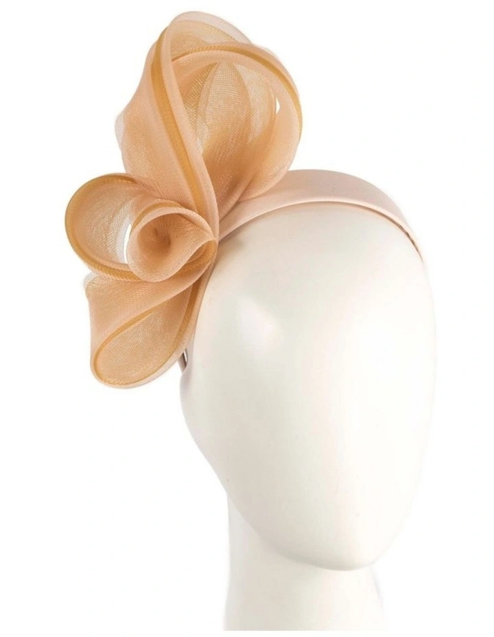 Fillies Collection nude crinoline bow fascinator S327NU image 2