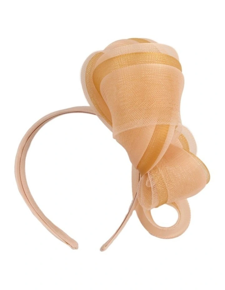 Fillies Collection nude crinoline bow fascinator S327NU image 4