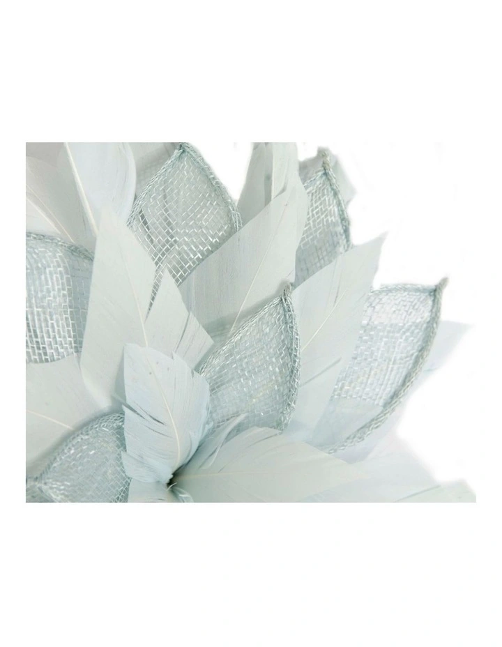 Max Alexander light blue feather and sinamay flower fascinator MA937LBL image 3