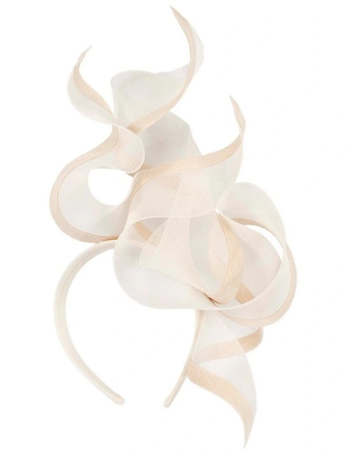 Bespoke cream racing fascinator by Fillies Collection S253C image 4