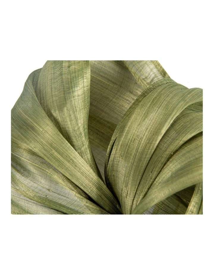 Olive Silk Abaca Fascinator with Sculptural Bow by Fillies Collection S347OL image 3