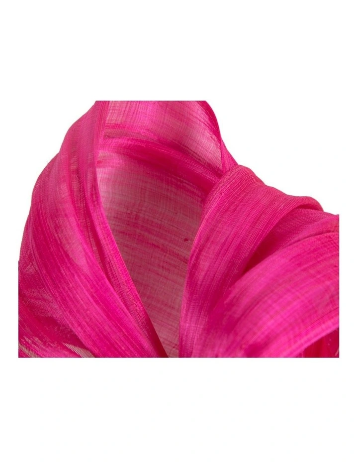 Fillies Collection Hot Pink Silk Abaca Fascinator with Sculptural Bow S347HP image 3