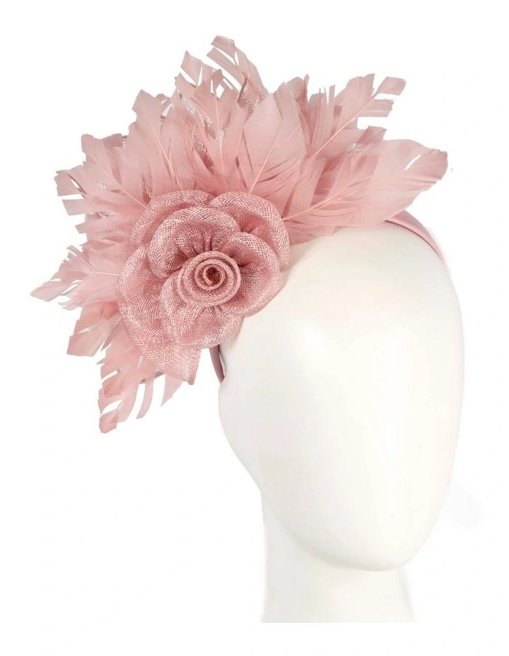 Max Alexander Dusty Pink Feather Fascinator MA940DP image 2