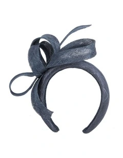 Max Alexander navy sinamay bow headband MA976N