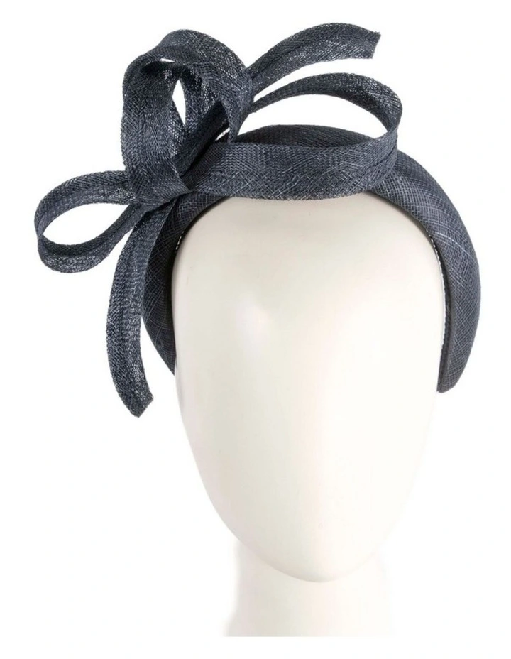 Max Alexander navy sinamay bow headband MA976N image 2