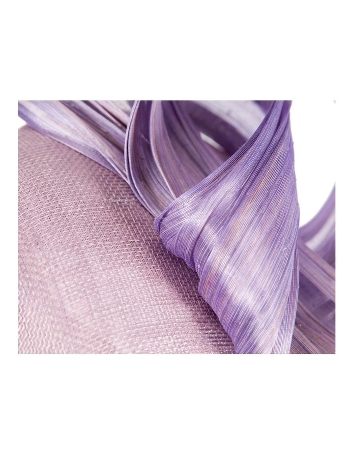 Lilac pillbox fascinator with silk abaca bow by Fillies Collection S307LI image 5