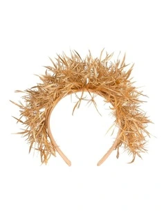 Max Alexander Gold Pointy Feather Fascinator MA978G