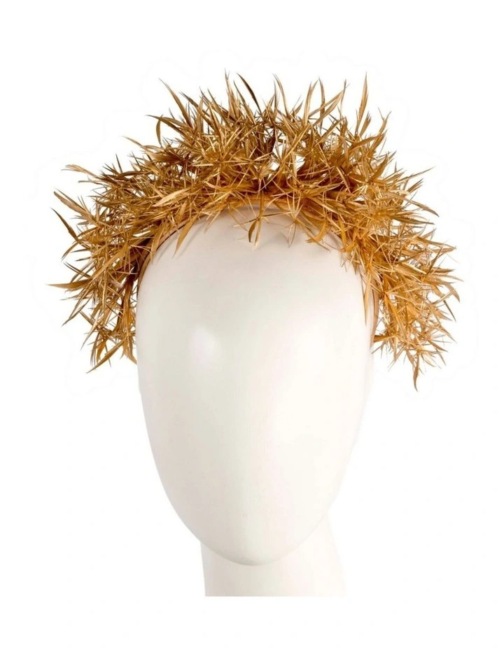 Max Alexander Gold Pointy Feather Fascinator MA978G image 2