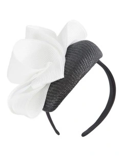 Black & White pillbox fascinator by Fillies Collection S286BW