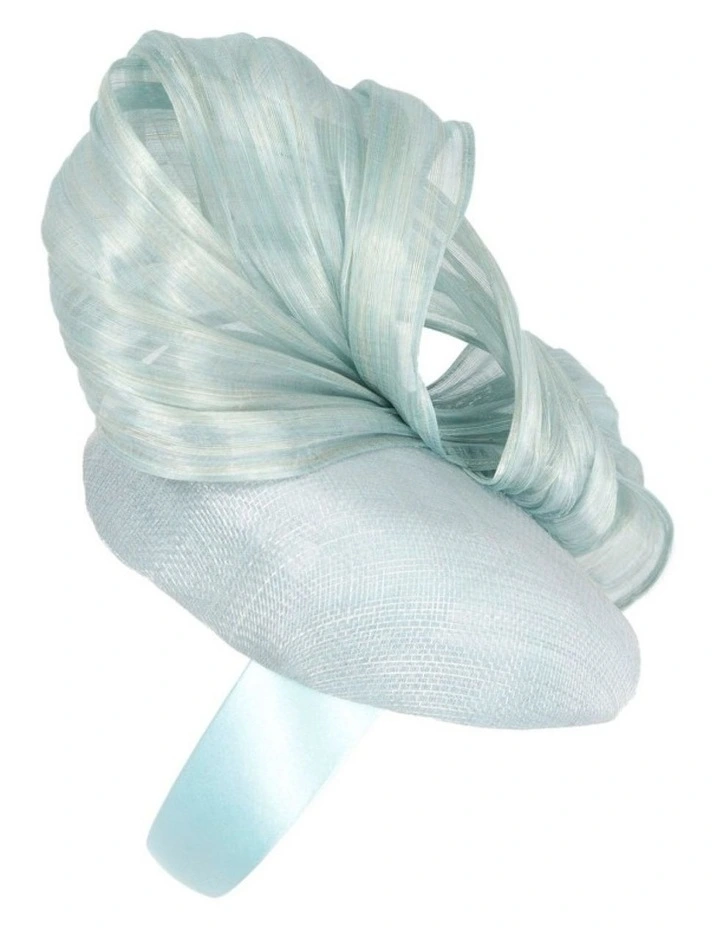 Fillies Collection light blue pillbox fascinator with silk abaca bow S307LBL image 4