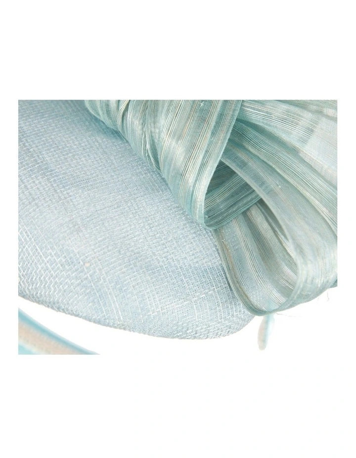 Fillies Collection light blue pillbox fascinator with silk abaca bow S307LBL image 5