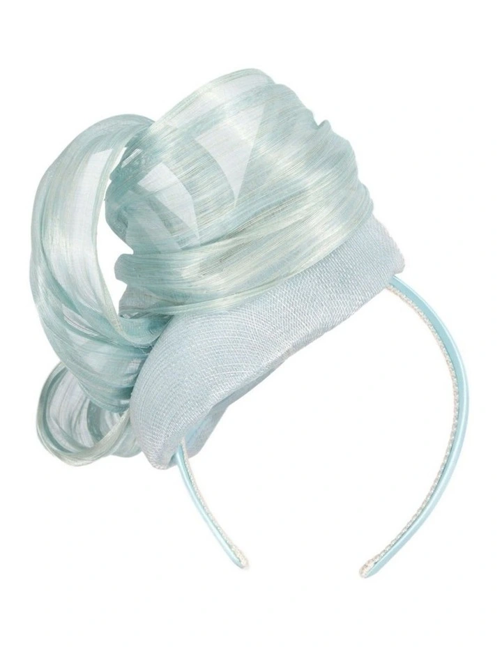 Fillies Collection light blue pillbox fascinator with silk abaca bow S307LBL image 6