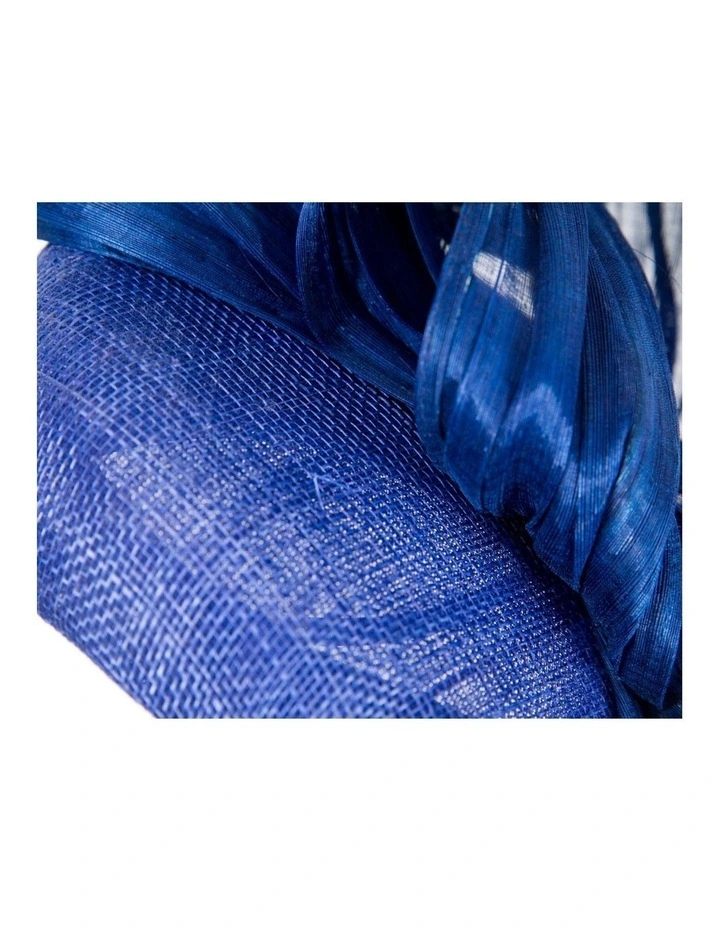 Fillies Collection royal blue pillbox fascinator with silk abaca bow S307RB image 5