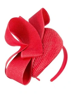 Red pillbox fascinator by Fillies Collection S286 S286R