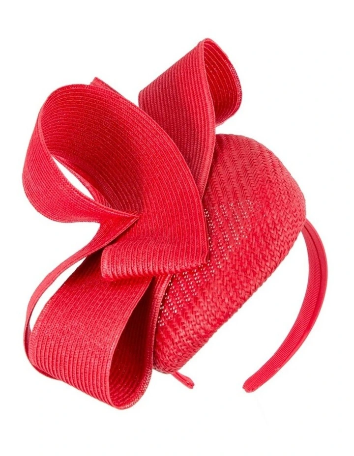 Red pillbox fascinator by Fillies Collection S286 S286R image 1