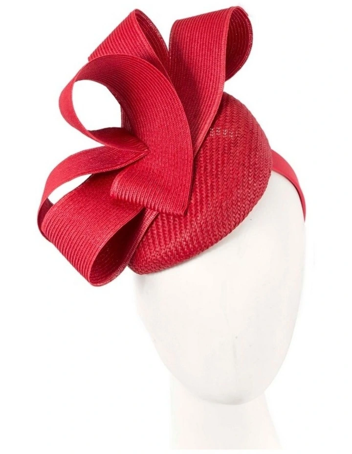 Red pillbox fascinator by Fillies Collection S286 S286R image 2
