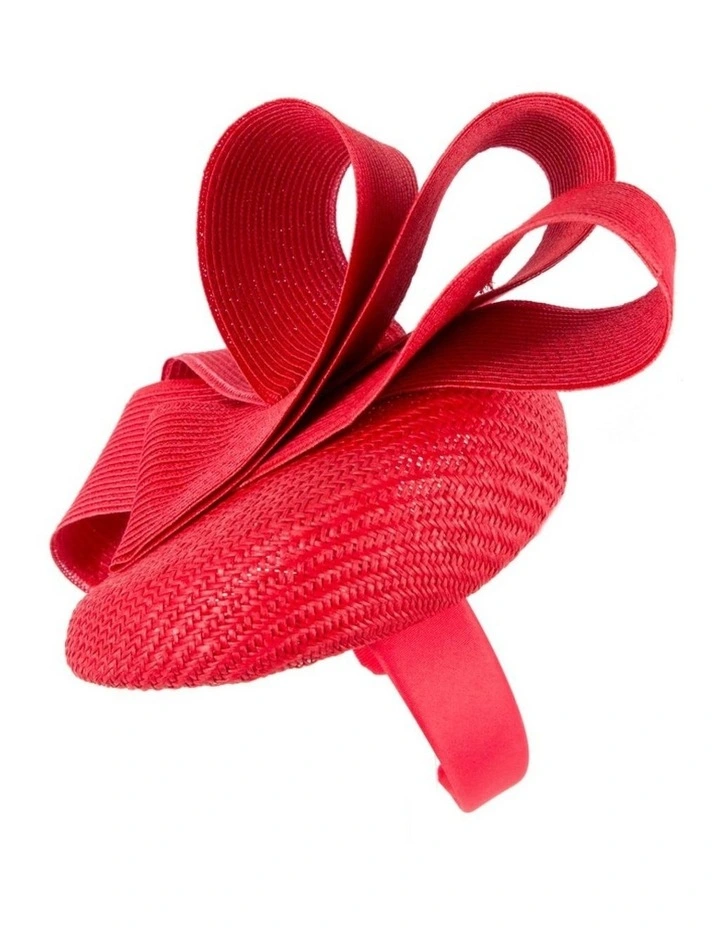 Red pillbox fascinator by Fillies Collection S286 S286R image 3