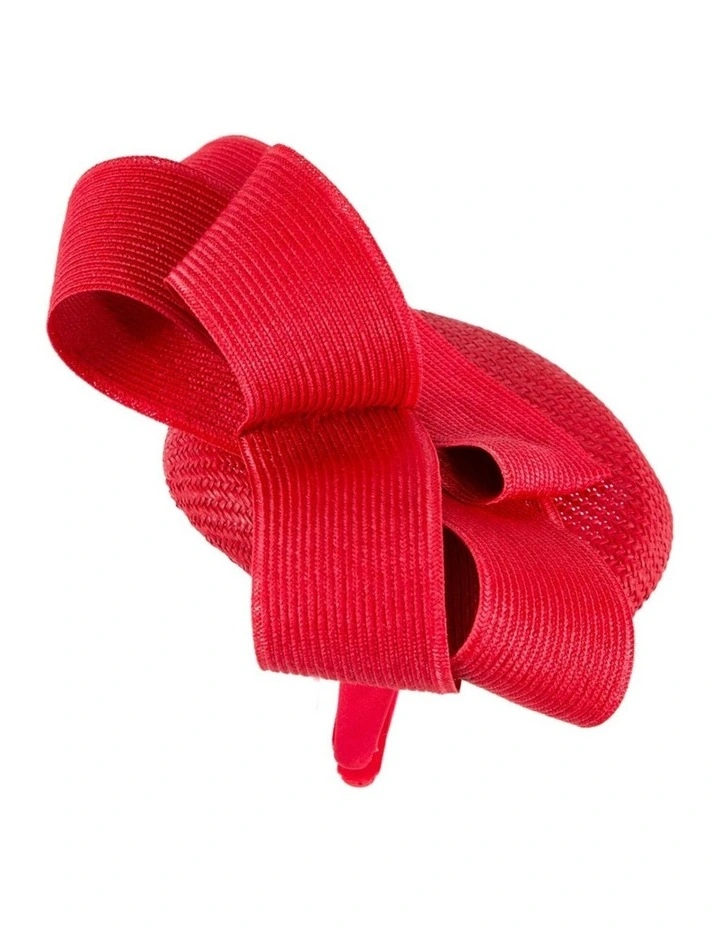 Red pillbox fascinator by Fillies Collection S286 S286R image 4