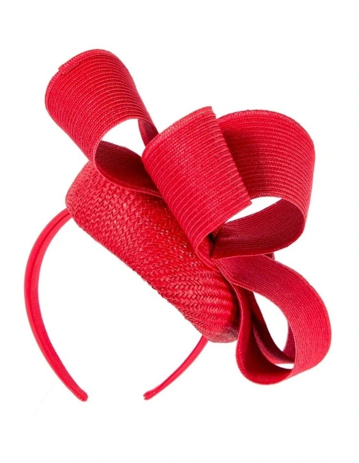 Red pillbox fascinator by Fillies Collection S286 S286R image 6