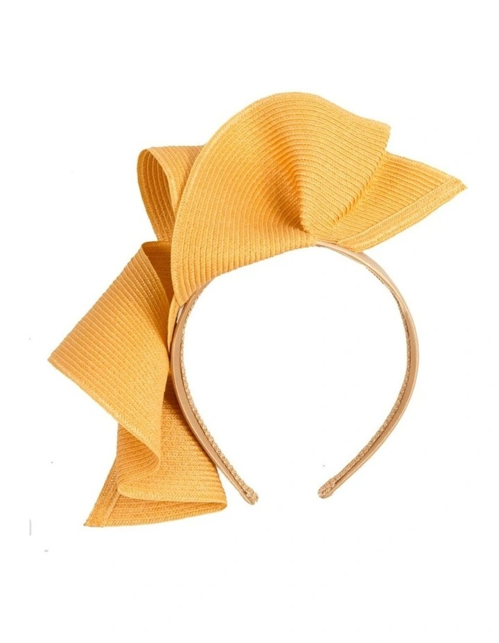 Max Alexander large mustard wave racing fascinator MA955MST image 1