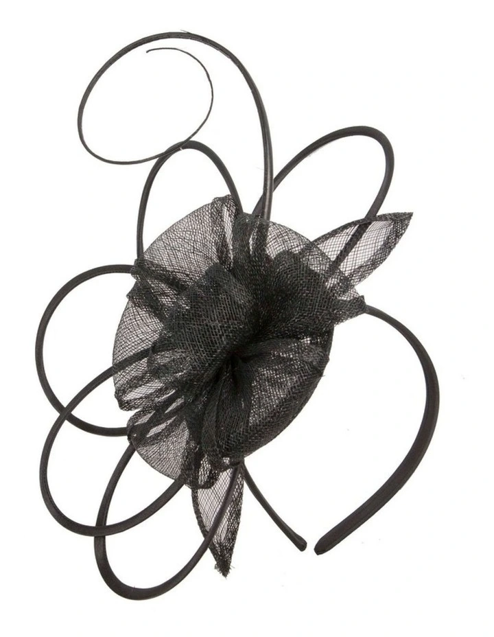 Max Alexander black sinamay flower fascinator MA970B image 1