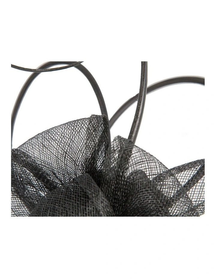 Max Alexander black sinamay flower fascinator MA970B image 3