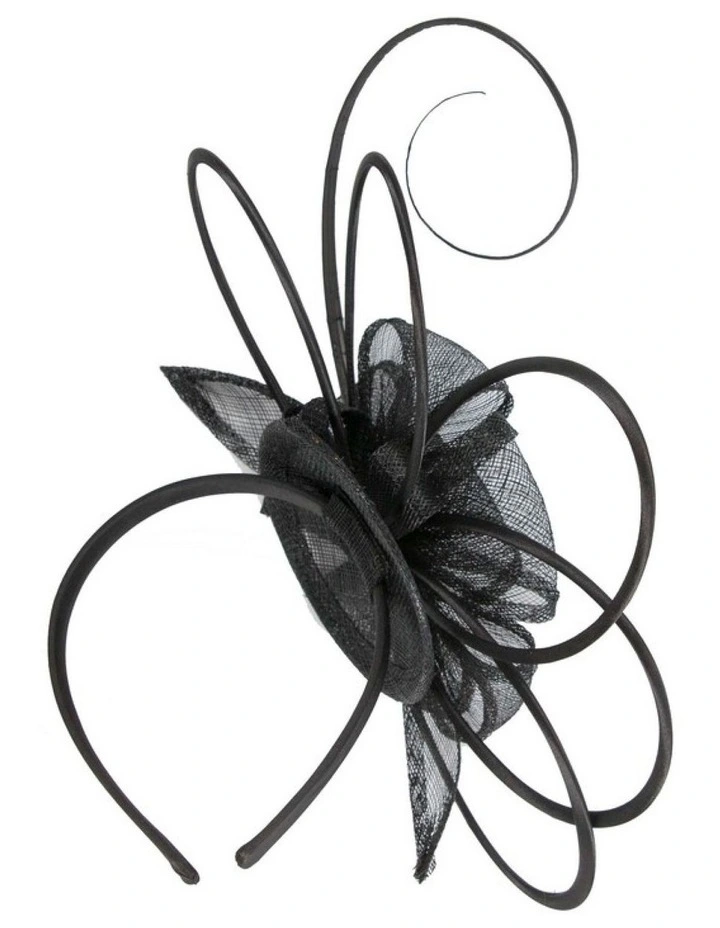 Max Alexander black sinamay flower fascinator MA970B image 4
