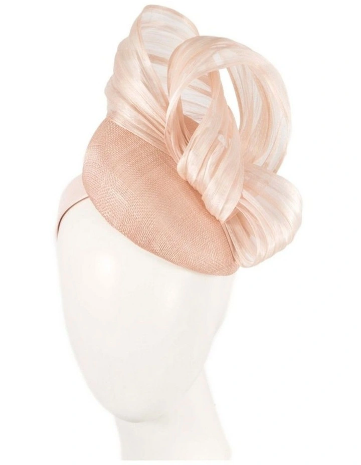 Fillies Collection blush pink silk abaca pillbox fascinator S307PI image 2