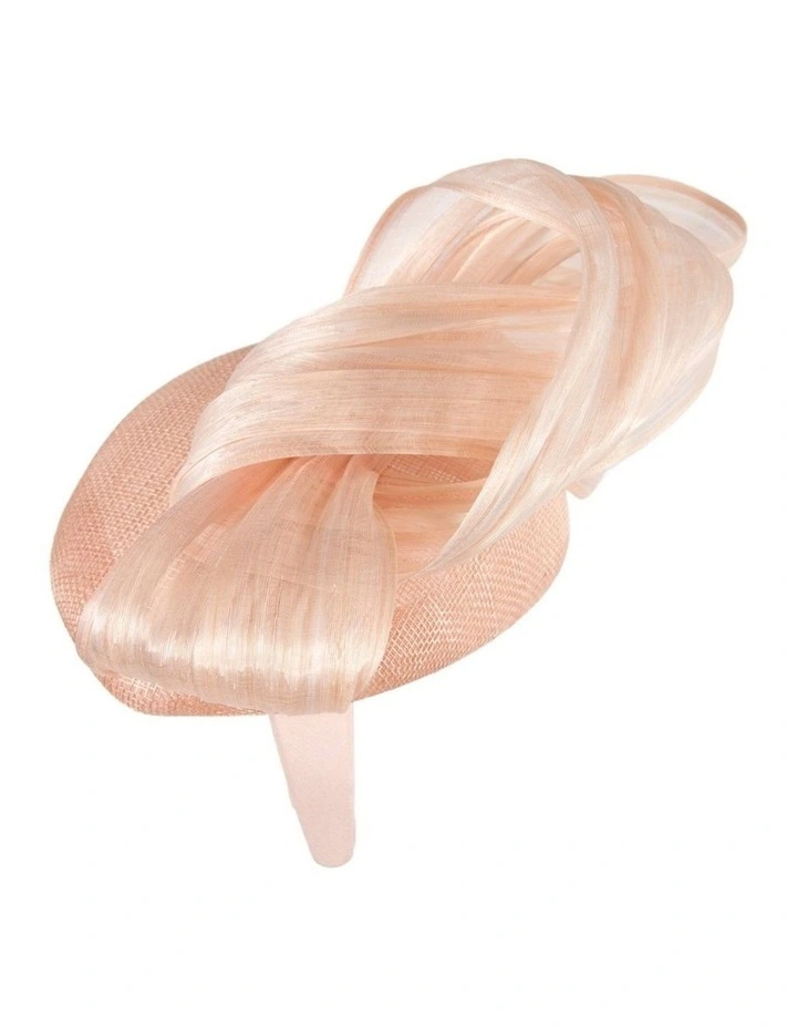 Fillies Collection blush pink silk abaca pillbox fascinator S307PI image 3