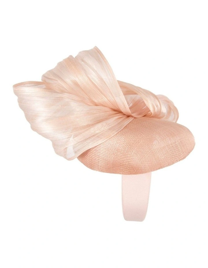 Fillies Collection blush pink silk abaca pillbox fascinator S307PI image 4