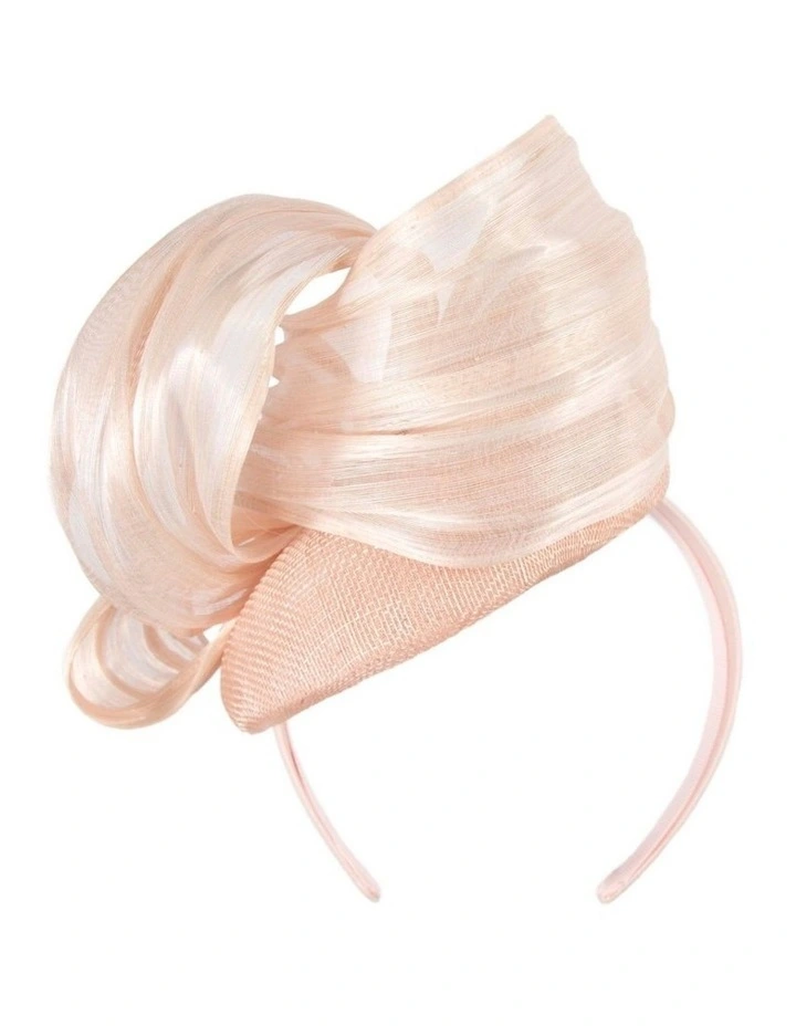 Fillies Collection blush pink silk abaca pillbox fascinator S307PI image 6
