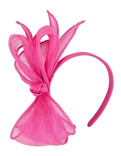 Max Alexander fuchsia sinamay bow fascinator MA950F