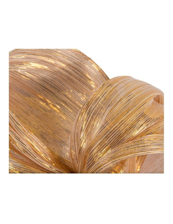 Gold Silk Abaca Sculptural Bow Fascinator by Fillies Collection S347GLD image 3