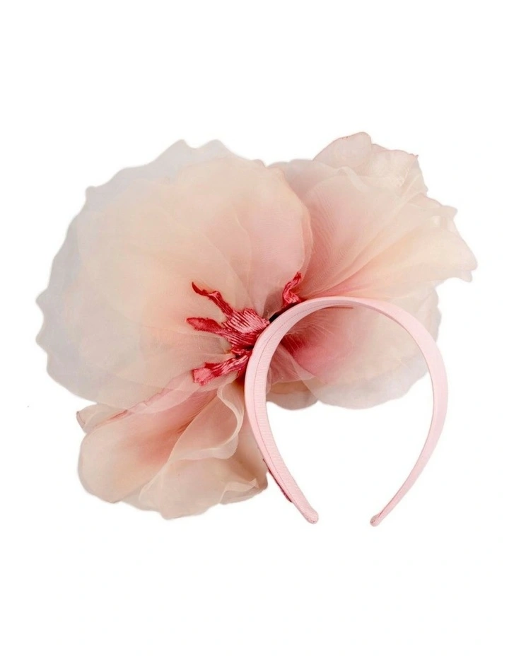 Fillies Collection large dusty pink silk flower fascinator S260DP image 4