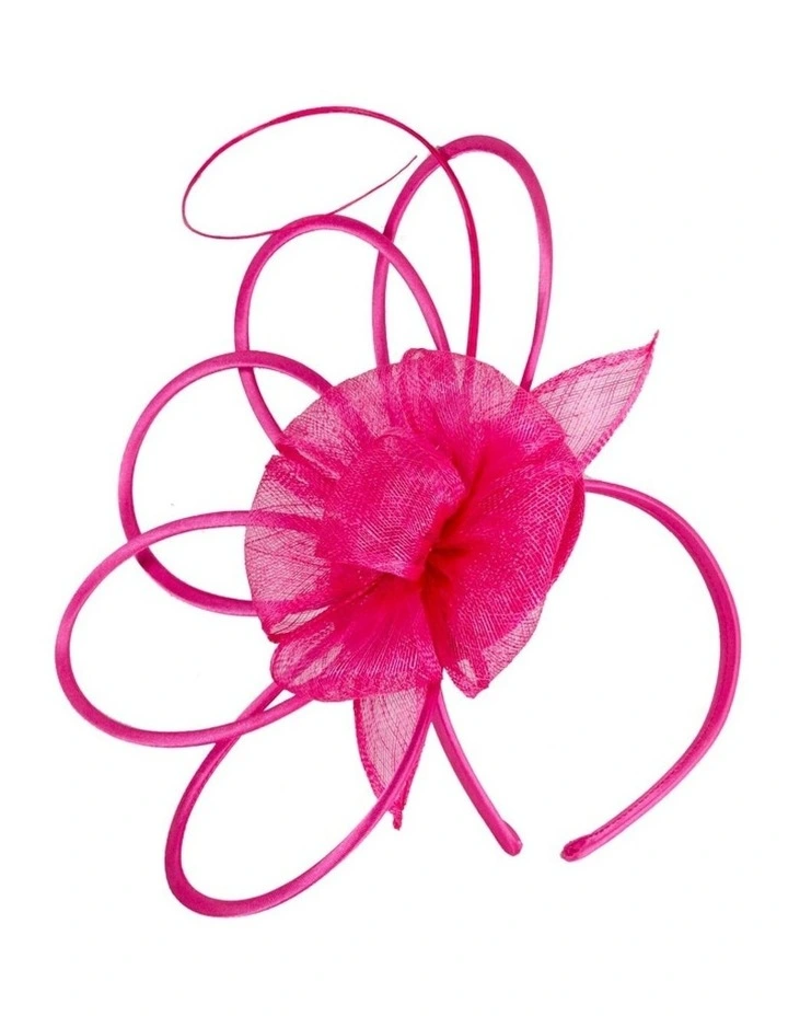 Max Alexander fuchsia sinamay fascinator MA970F image 1