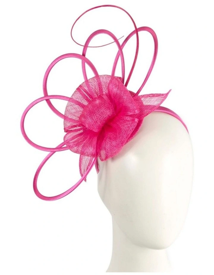 Max Alexander fuchsia sinamay fascinator MA970F image 2