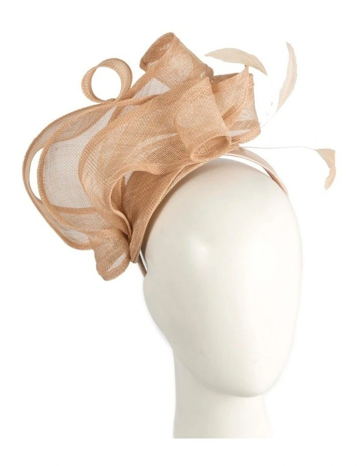 Max Alexander Large Nude Sinamay Fascinator MA931 image 2