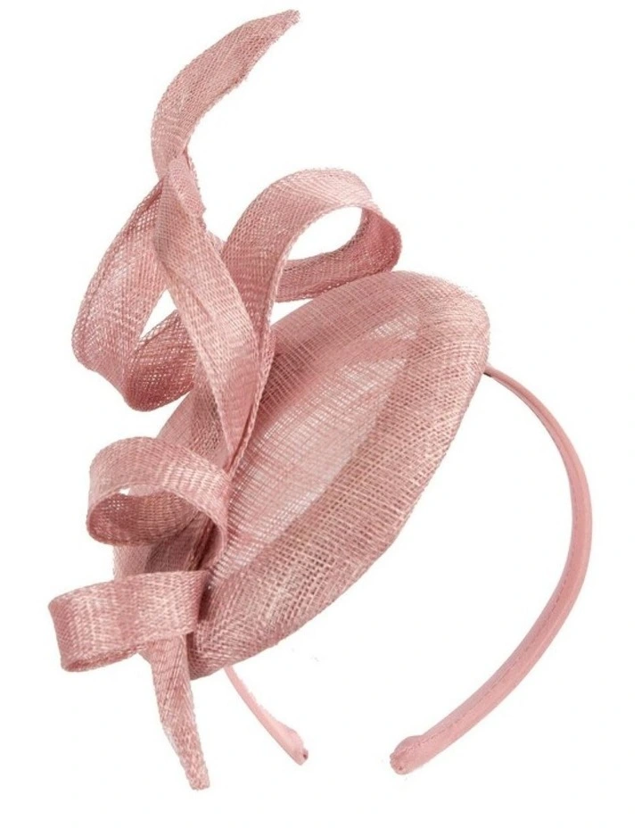 Max Alexander sculptured dusty pink sinamay fascinator MA916DP image 1